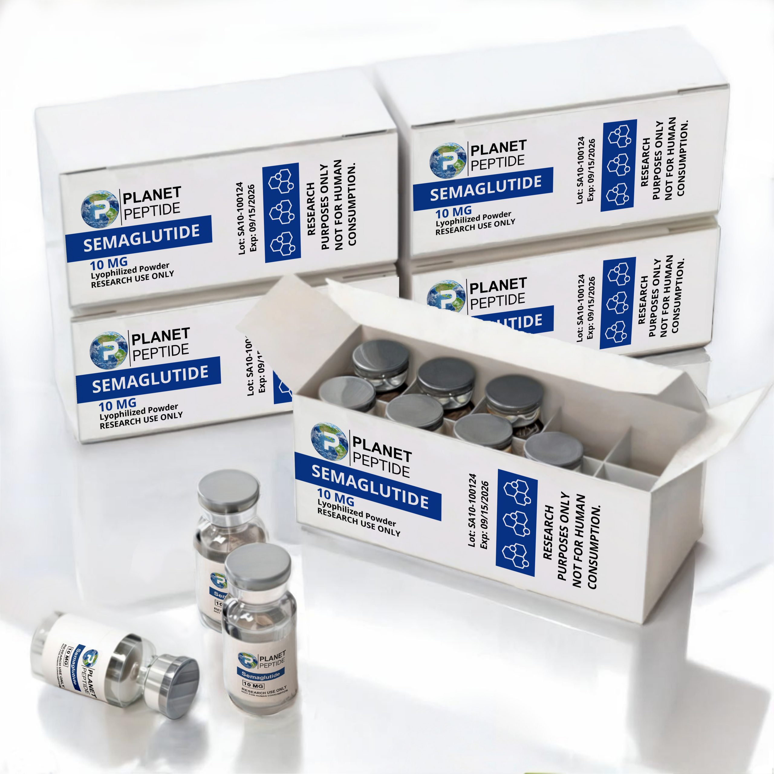 Bulk Semaglutide-RUO 10MG x 10 Vials